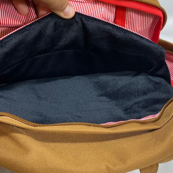 Herschel Pop Quiz Backpack Brown Black Camo Red Lining 15" Laptop 22 Liters New - Picture 7 of 9